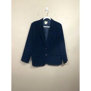 VTG Lazarus Womens Corduroy Blazer Jacket M Blue Academia Preppy 70s Menswear
